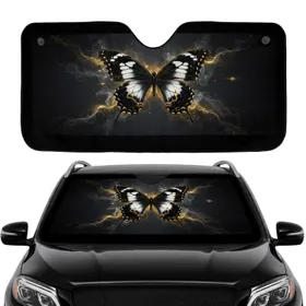 Butterfly Wing Golden Trails Mist Flares - Auto Interior Upgrade Car Sunshade