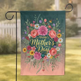Happy Mother's Day Floral Cascade - Mother's Day Gift for Mom Garden Flag