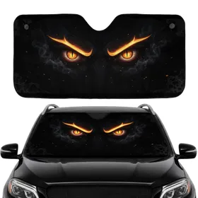 Dark Predatory Eyes Abyssal Void - Car Interior Upgrade Car Sunshade