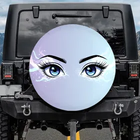 Ethereal Glowing Wisps Anime Eyes - Fantasy Lover Car Accessory Spare Tire Cover
