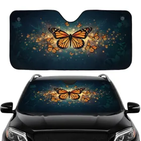 Monarch Butterflies Flight Journey - Car Interior Upgrade for Butterfly Lovers Car Sunshade