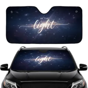 Cosmic Nebula 'BE THE light' Script - Car Interior Upgrade Car Sunshade