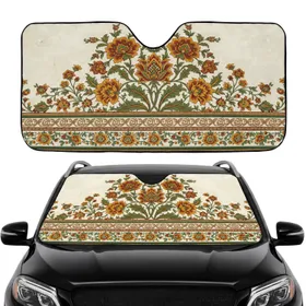Rich Floral Foliage Blooms Vines Scroll Bands - Car Interior Upgrade Car Sunshade