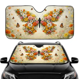Wildflower Butterfly Car Interior Upgrade - Butterfly Enthusiast Gift Car Sunshade