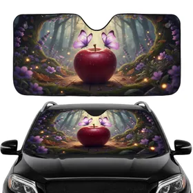 Butterflies Apple Blossoms Forest Bokeh Lights Road Trip Gift Car Sunshade
