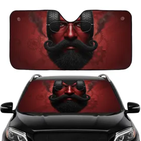Car Parts Mechanic Face - Car Interior Upgrade for Auto Enthusiasts & Road Trip Gift Car Sunshade