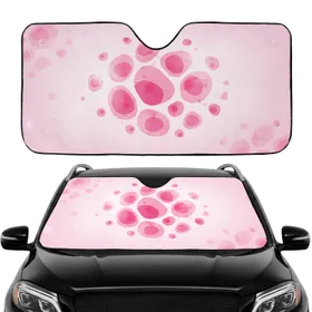 Organic Pink Pebbles Amoeba Forms - Car Interior Upgrade Car Sunshade