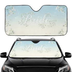 Bride Baby's Breath Flowers - Wedding Gift for Bride-to-Be Car Sunshade