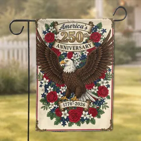 Bald Eagle America's 250th Anniversary Stars Stripes - Patriotic Home Decor Garden Flag
