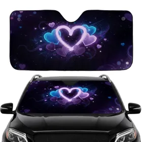 Luminous Hearts Cosmic Dust Bokeh Light - Car Interior Upgrade Car Sunshade