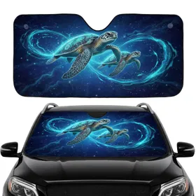 Sea Turtles Cosmic Ocean Abyss - Car Interior Upgrade Road Trip Gift Car Sunshade
