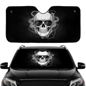 Skull Aviator Sunglasses Industrial Chains - Car Interior Upgrade Car Sunshade
