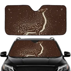 Majestic Spotted Deer Shimmering Speckles Dappled Light - Wildlife Lover Road Trip Essentials Car Sunshade