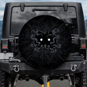 Mischievous Eyes Clawed Fingers Torn Abyss - Mysterious Vehicle Decor Spare Tire Cover