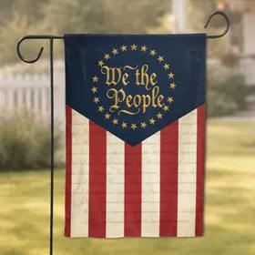 Historic We the People 13 Stars - USA 250th Anniversary Independence Day Gift Garden Flag