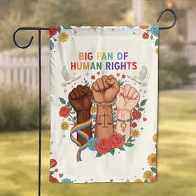 Solidarity Fists Justice Venus Symbol - Human Rights Advocate Gift Garden Flag