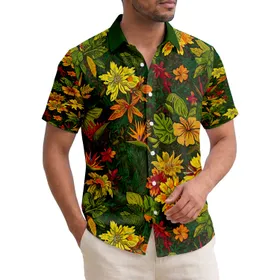 Dense Tropical Island Canopy Foliage Hibiscus Bird of Paradise Blossoms - Home Decor Gift Hawaiian Shirt