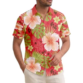 Vibrant Tropical Flowers Green Leaves Berry Clusters - Tropical Home Decor Gift Hawaiian Shirt