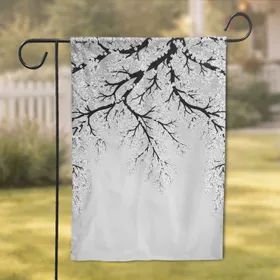 Blooming White Blossoms Deciduous Tree - Nature Lover Home Decor Gift Garden Flag