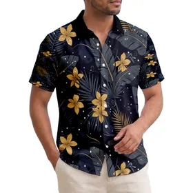 Banana Leaf Palm Fronds Tropical Flowers - Island Lifestyle Gift Hawaiian Shirt