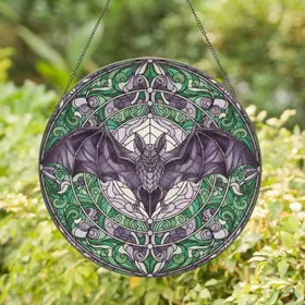 Majestic Bat Stained Glass - Home Decor Gift for Bat Lovers Stained Glass Suncatcher
