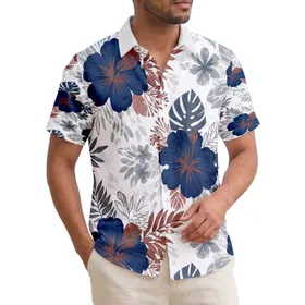 Tropical Floral Blooms Leafy Botanical Sprigs - Island Lifestyle Home Decor Gift Hawaiian Shirt