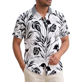 Ink Floral Tropical Lilies Botanicals Brushstroke Home Decor Gift Hawaiian Shirt