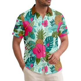 Blooming Hibiscus Pineapple Tropical Foliage - Tropical Vacation Essentials Hawaiian Shirt