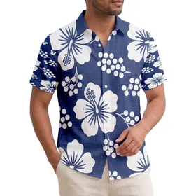 White Hibiscus Floral Berry Trails - Tropical Island Beach Home Decor Gift Hawaiian Shirt