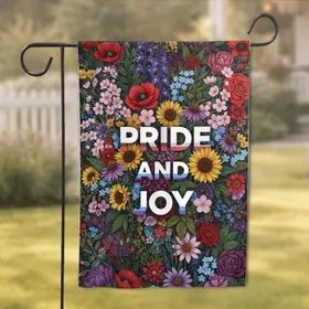 PRIDE AND JOY Floral Bouquet Progress Flag - Pride Celebration Home Decor Garden Flag