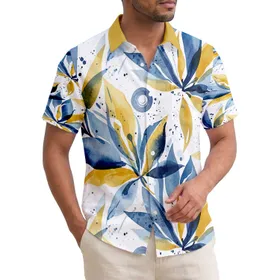 Broad Tropical Leaves Deconstructed Flower Petals - Tropical Island Lifestyle Gift Hawaiian Shirt