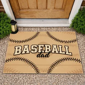 Baseball Dad Stitching Baseball Field Home Decor Gift for Dad Doormat