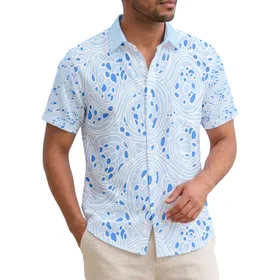 Organic Ocean Currents Water Droplets Coral Fragments - Beach Life Gift Hawaiian Shirt