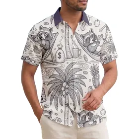 Raccoons Sunglasses Beach Chair Fishing - Summer Getaway Gift for Raccoon Lover Hawaiian Shirt