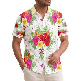 Tropical Flower Bouquets Tied with Ribbon - Island Home Decor Gift for Traveler Hawaiian Shirt