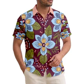 Exotic Lotus Blossoms Tropical Foliage Botanical Accents - Home Decor Gift for Boho Lifestyle Hawaiian Shirt