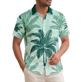 Palm Tree Banana Leaf Tropical - Island Getaway Home Decor Gift Hawaiian Shirt