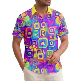Tropical Hibiscus Plumeria Floral Abstract Organic Shapes - Island Lifestyle Gift Hawaiian Shirt