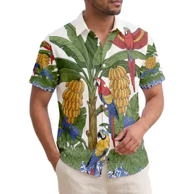 Banana Tree Macaw Anthurium Floral Tropical Home Decor Gift Hawaiian Shirt