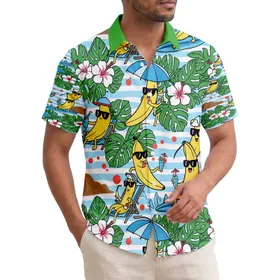 Cartoon Bananas Surfing Skateboarding - Summer Beach Life Vacation Gift Hawaiian Shirt