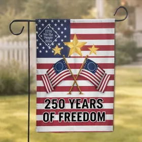 1776 We The People 2026 Betsy Ross American Flag - USA 250th Anniversary Independence Day Garden Flag