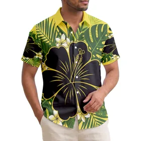 Black Hibiscus Flower Tropical Foliage - Tropical Lifestyle Gift Hawaiian Shirt