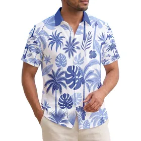 Coconut Palm Fan Palm Monstera Banana Leaf Bird of Paradise Flowers Home Decor Gift Hawaiian Shirt