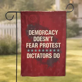 Freedom Democracy Protest Stars - Civic Rights Awareness Gift For Political Activist Garden Flag
