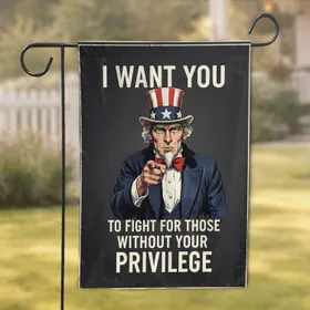 Iconic Uncle Sam Pointing 'I WANT YOU' - Patriotic Statement Decor Garden Flag