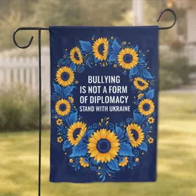 Stand with Ukraine Sunflowers Anti-Bullying - Support Ukraine Gift Garden Flag