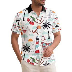 Cat-Eye Sunglasses Sailboat Lighthouse Palm Tree - Beach Trip Summer Fun Gift Hawaiian Shirt