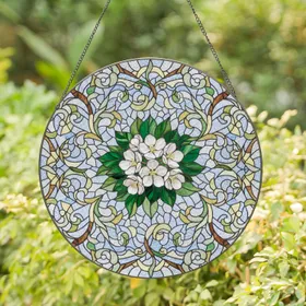 Apple Blossoms Floral - Spring Decor Gift for Garden Lover Stained Glass Suncatcher