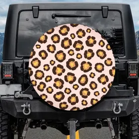 Organic Varied Shaded Leopard Animal Spots - Wildlife Lover Gift Spare Tire Cover