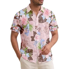 Hibiscus Tropical Leaves Bellflowers Swirling Vines - Home Decor Gift for Garden Lover Hawaiian Shirt